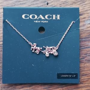 COACH Horse and Carriage Necklace